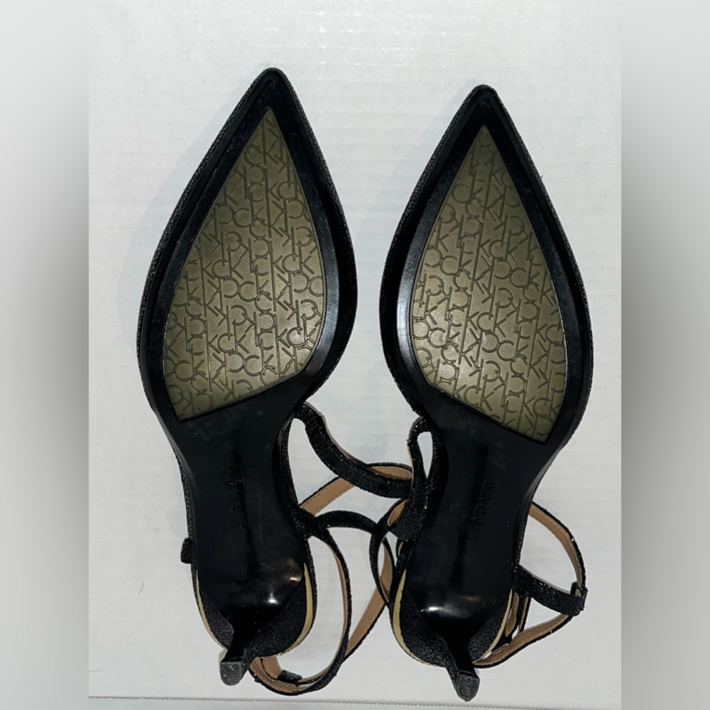 Calvin Klein Ganya Pearlized Viper Black Print Dress Pump - Picture 7 of 10